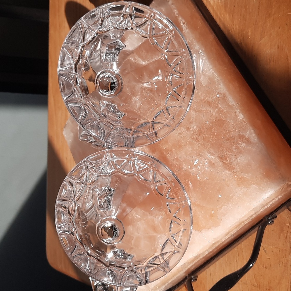 A Pair of Vintage Imperial glass Crystal Double Candlestick holders - Picture 5 of 5
